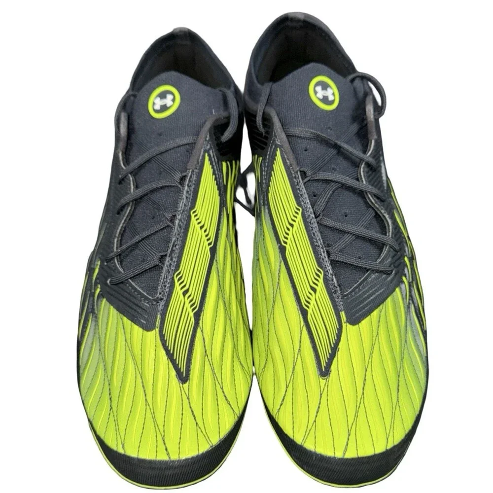 Under Armour Magnetico Elite 4 FG Mens 13 Soccer Cleats Black Lime 3027700-001